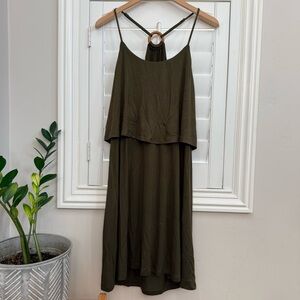 NWT Veronica M Olive Green Dress - Size Large